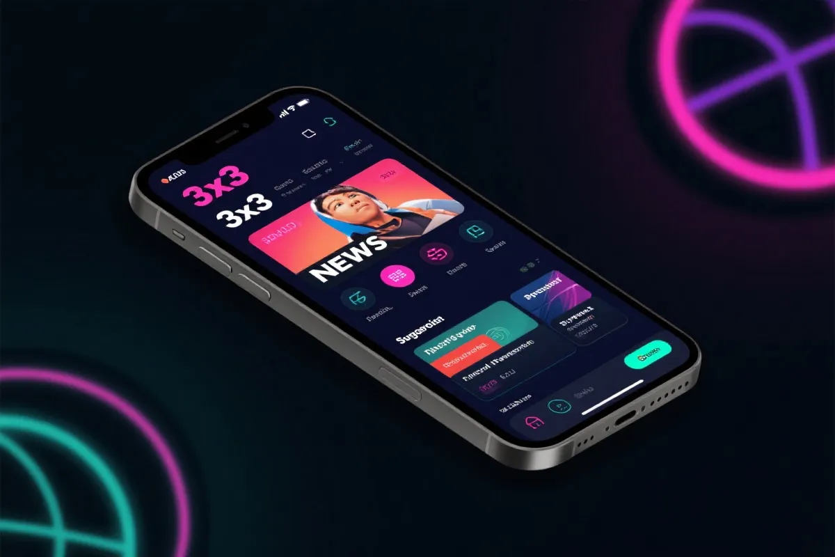 3x3篮球App界面预览